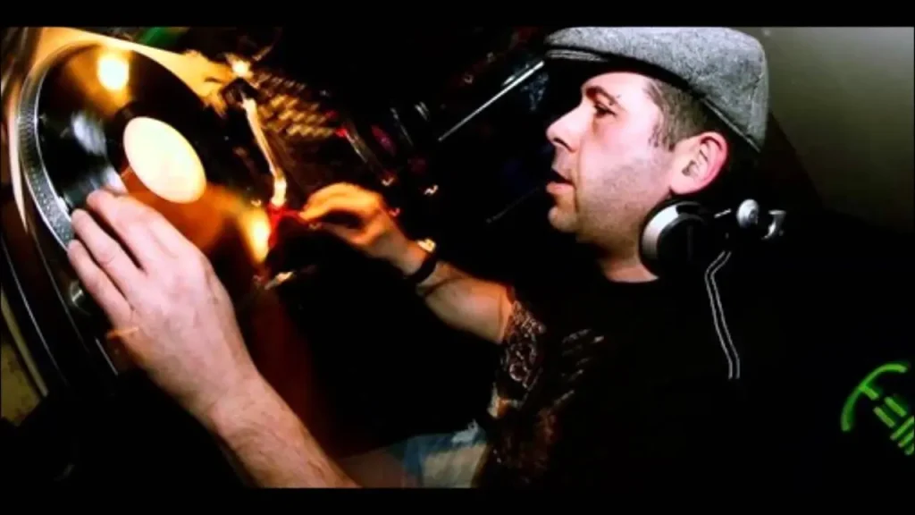 DJ Andy Farley spinning the decks at TinTins Birmingham