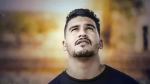 Man looking at the sky after gay breakup