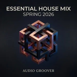 Artwork for Essential House Mix by Audio Groover with word essential house mix - Audio Groover and stylish grid block in middle